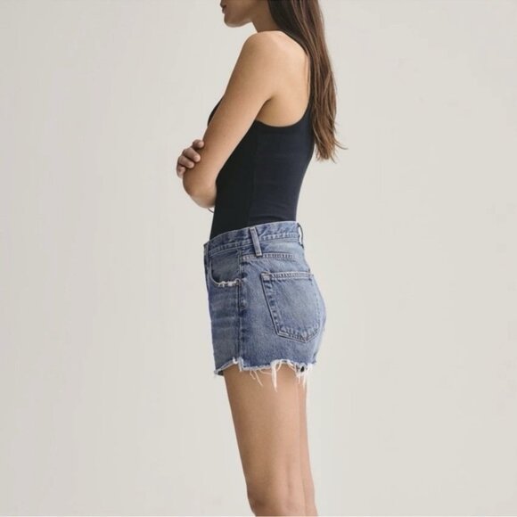Agolde Parker Vintage Cut Off Jean Denim Shorts in Lowkey Size 26 - Picture 7 of 8